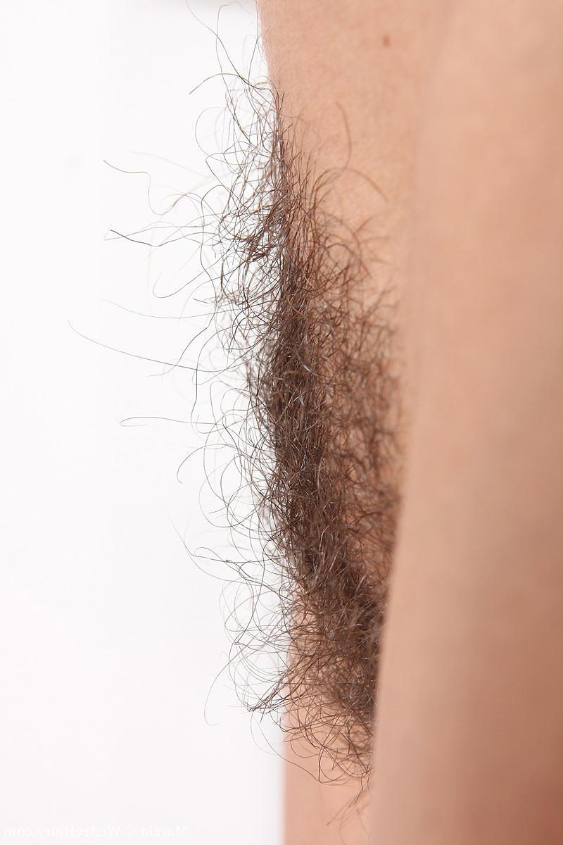 16P Gorgeous brunette teen spreads her hairy wet pussy