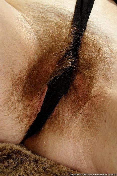 16P Very Hairy Fortyish Redhead Housewife Spreads Bush