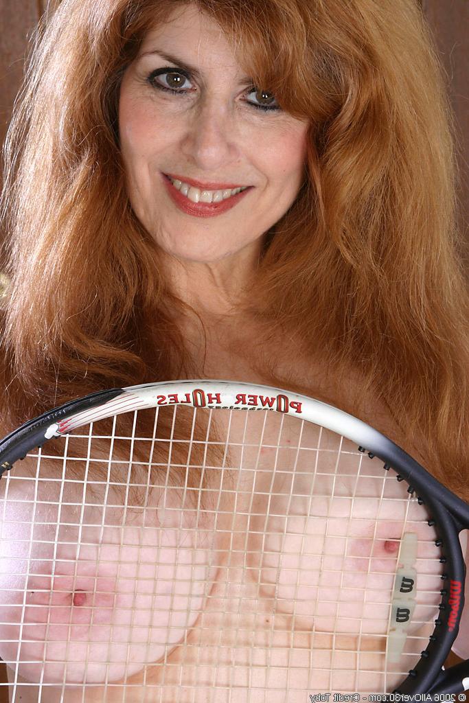 12P strawberry blonde tennis playing housewife with hairy pussy