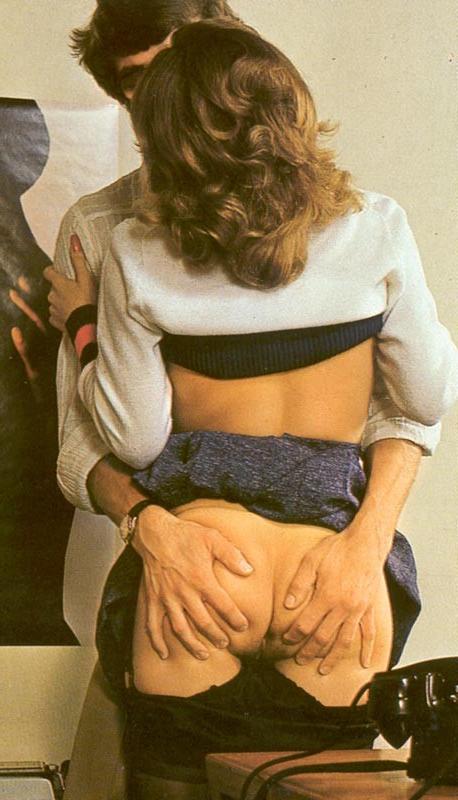 16P Two retro couples having dirty sex in an office