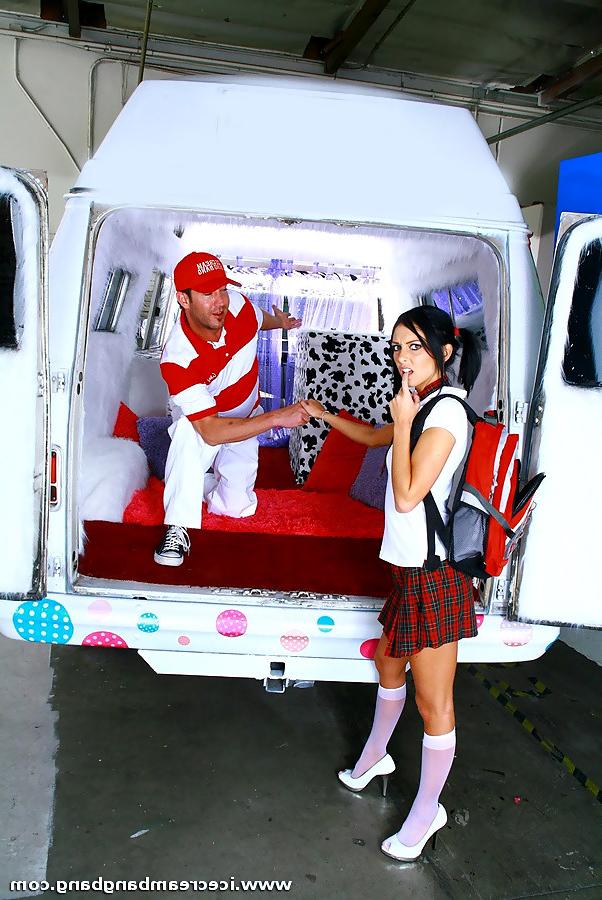 16P Pigtailed schoolgirl gets her pussy rammed