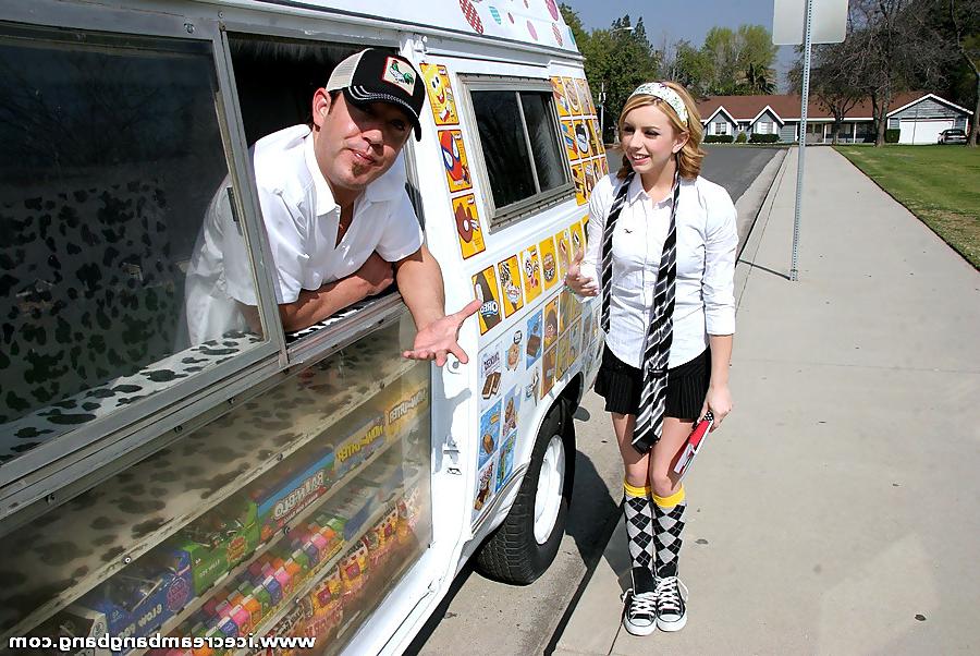 16P Horny schoolgirl swallows a meat flavored popsicle