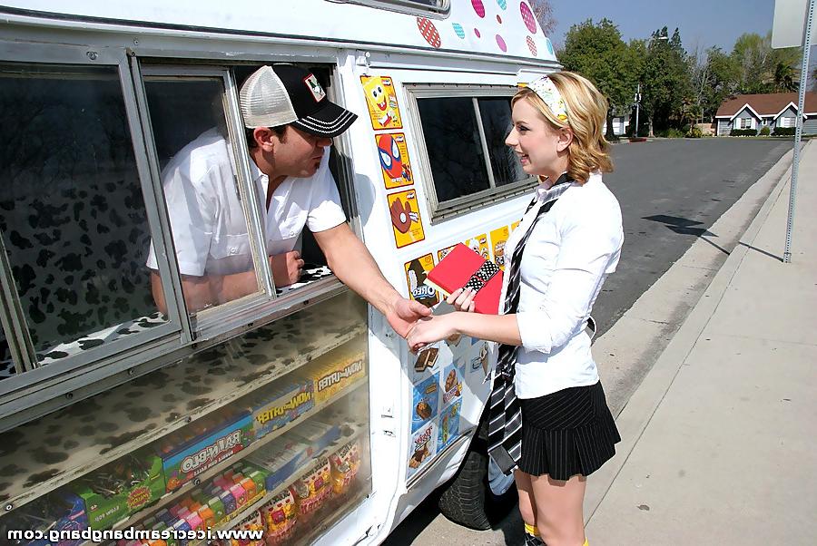 16P Horny schoolgirl swallows a meat flavored popsicle