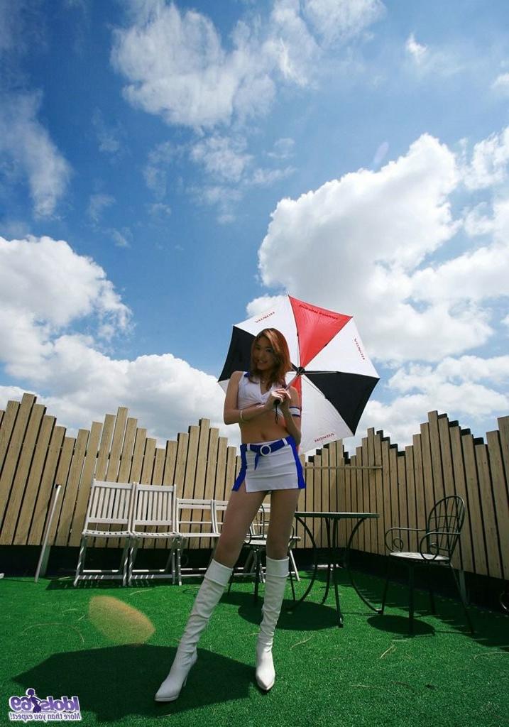 15P Japanese schoolgirl gives upskirt flashes and pantyhose peeks