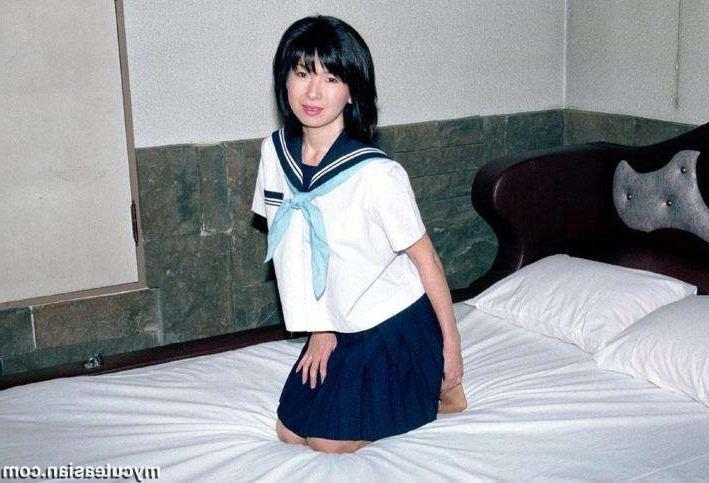 16P Shy japanese coed spreads her trimmed pussy