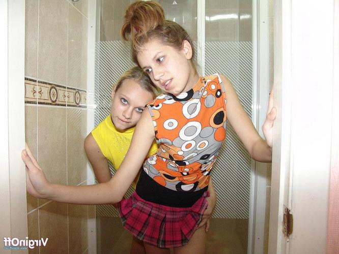 19P Two sweet horny young lezzies teasing and stuck fingers