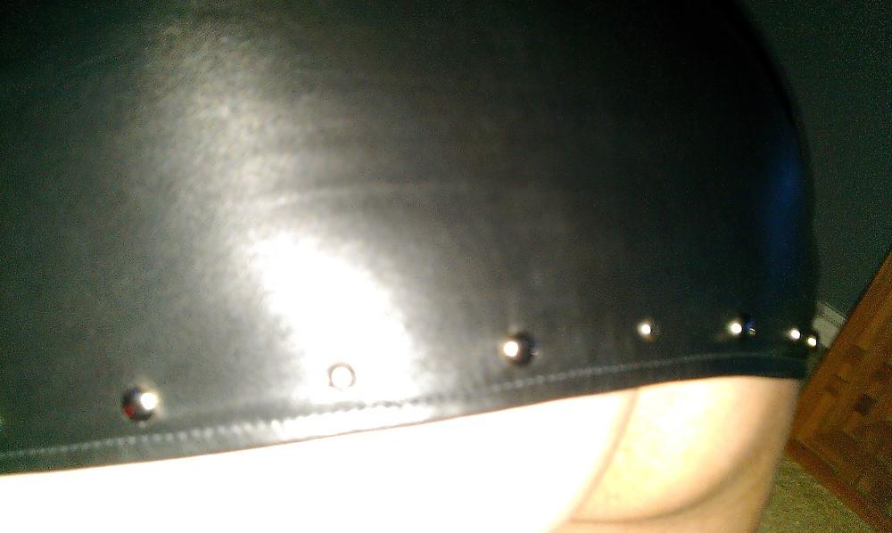 25P Leather skirt,stockings