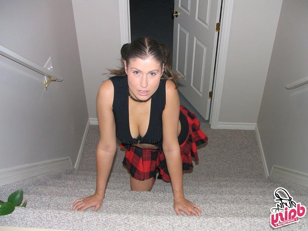 15P This amateur schoolgirl tease flashing her panties