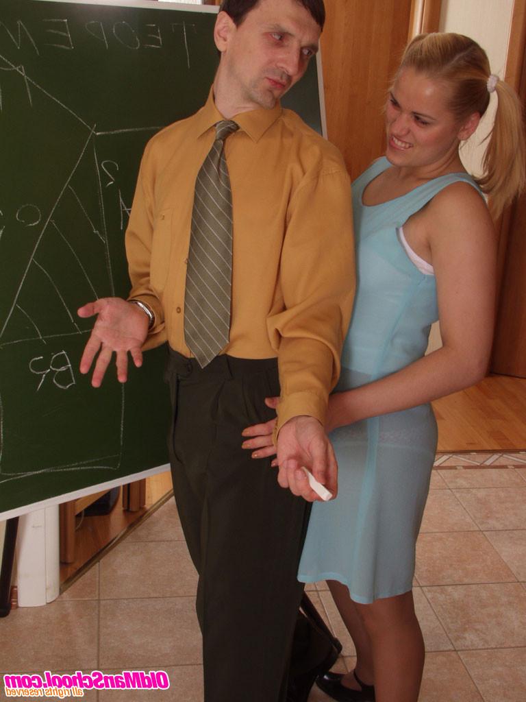 16P Schoolgirl sucks big cocks older teacher man