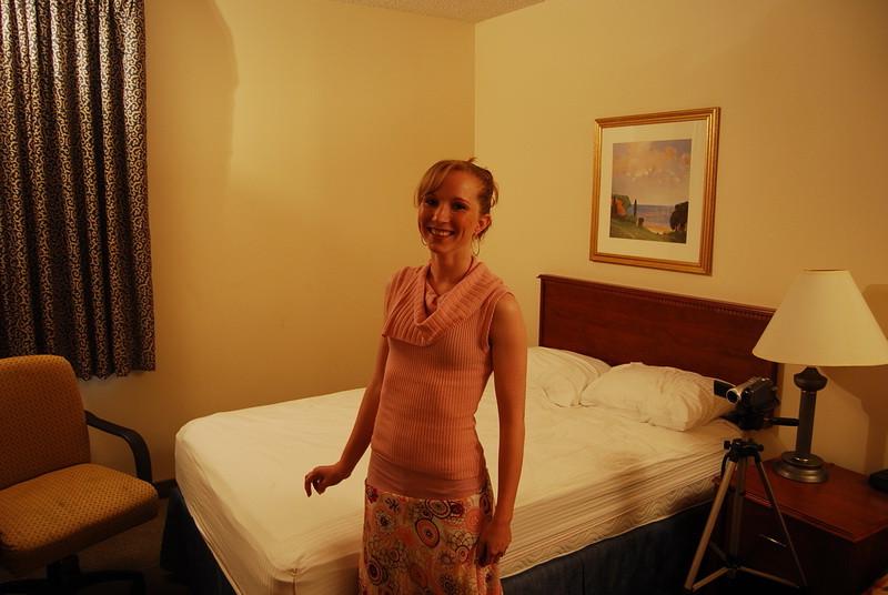 16P Young petite real amateur teen gets naked and giving a blowjob