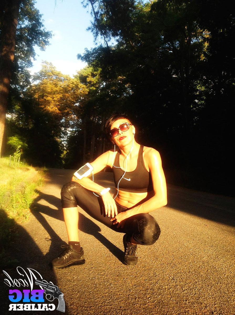 13P Fitness shemale jogging