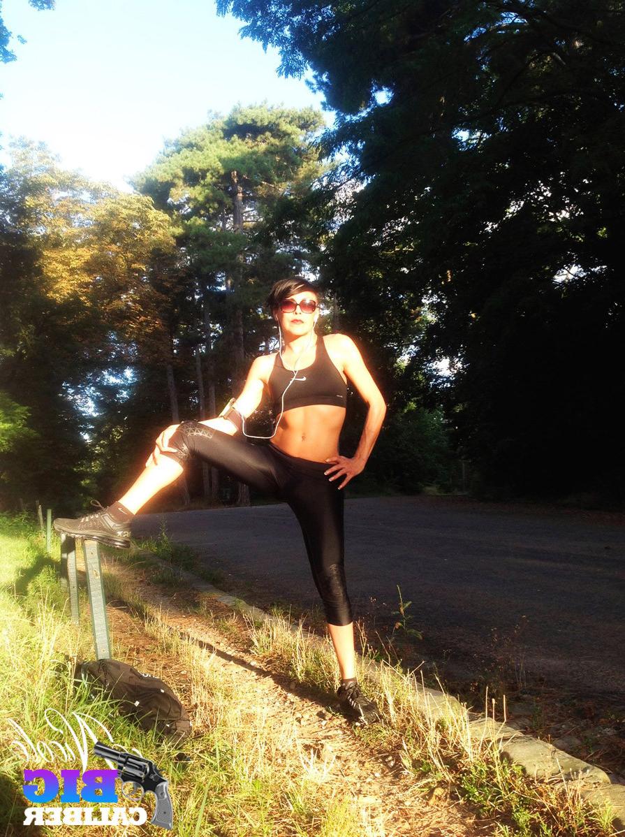 13P Fitness shemale jogging