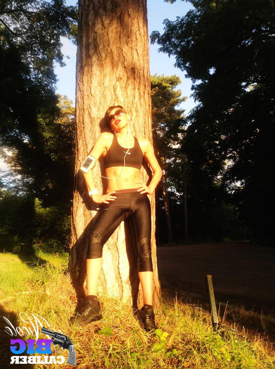13P Fitness shemale jogging