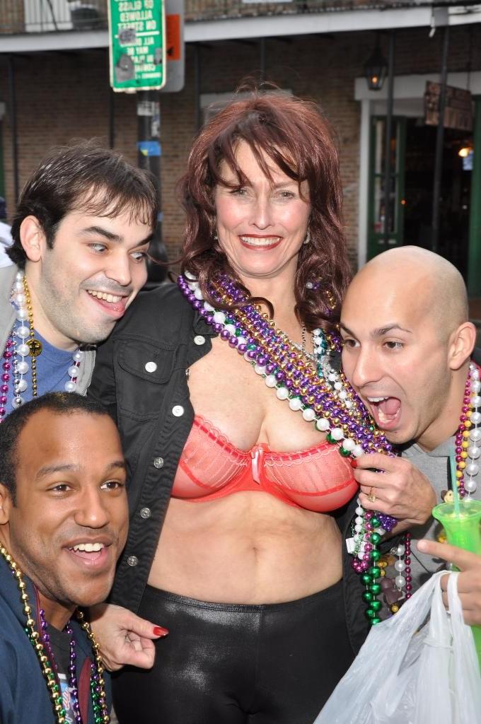 15P Mardi Gras tit flashing