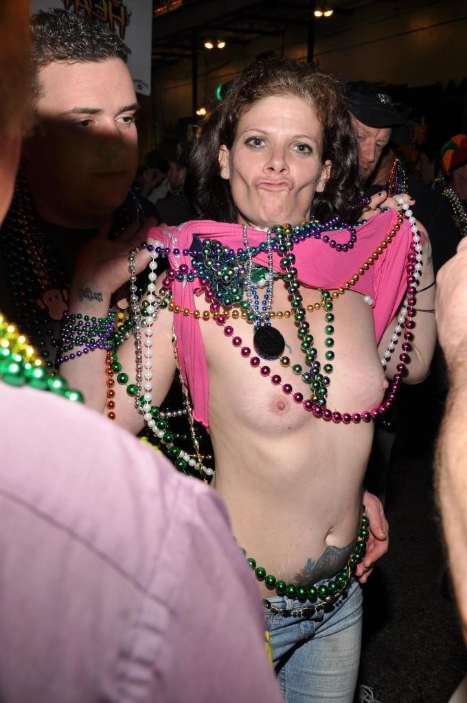 15P Mardi Gras tit flashing