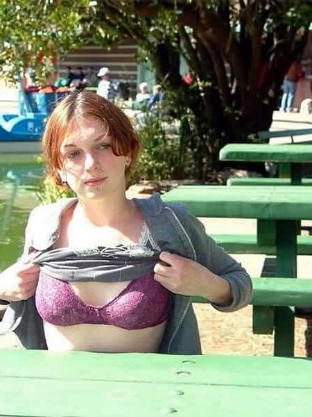 16P Shy Local Gal Talked into Flashing at the Beach