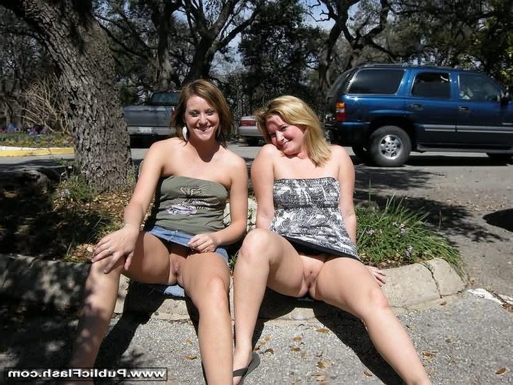 16P Two Coeds Flash Boobs Butts and Bare Upskirt Pussy