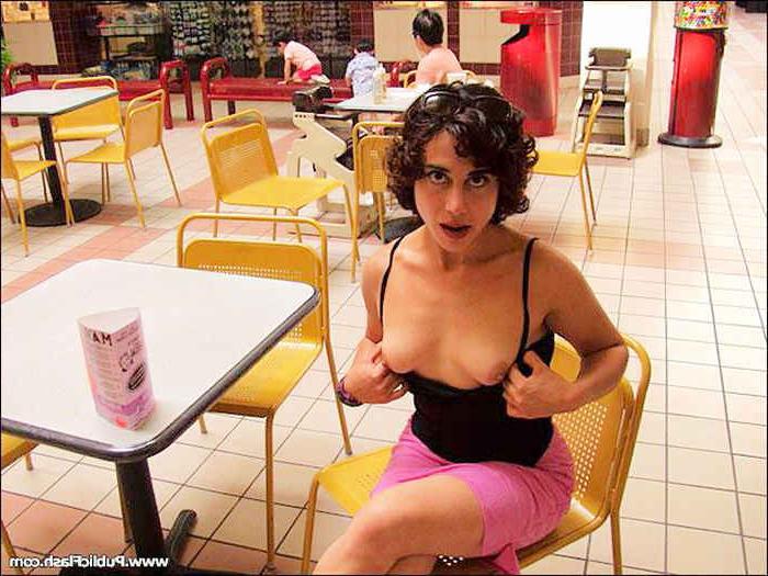 16P Hairy Pussy Upskirt Flasher Without Panties Flashing At The Mall