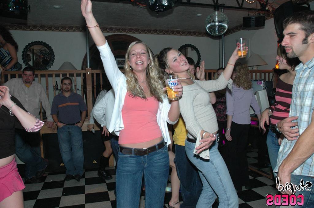 16P Drunk teen college girl shows off her big tits at a party