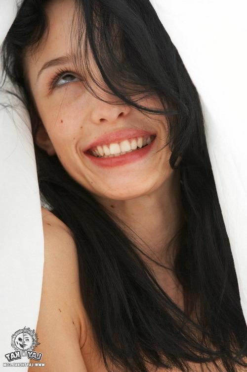 17P Stylish young brunette with perfect tiny pussy