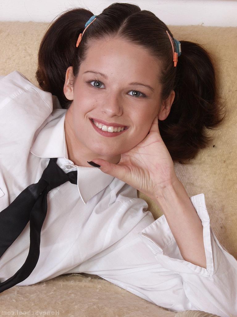 15P Naked Pigtailed Schoolgirl