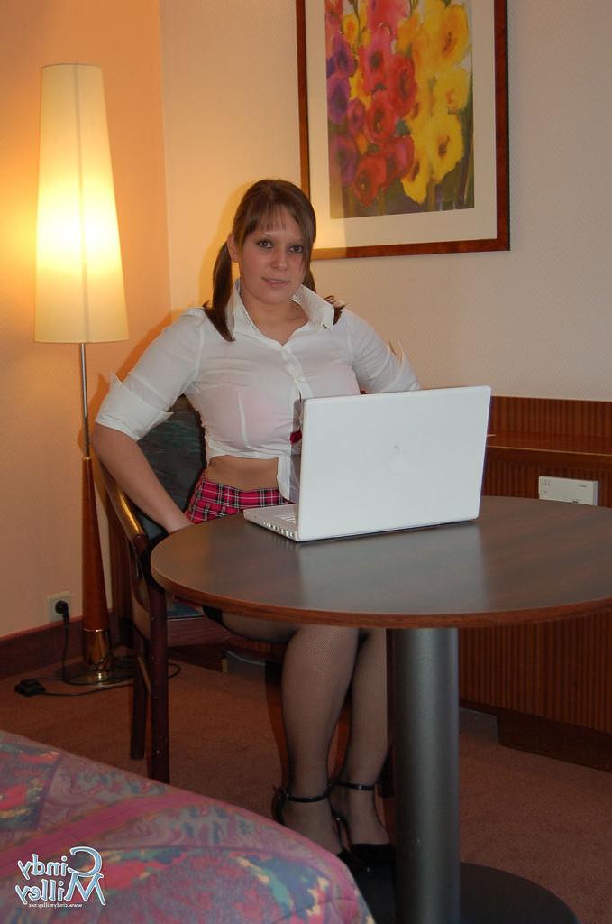 16P Cindy Milley innaughty  schoolgirl outfit