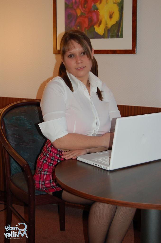 16P Cindy Milley innaughty  schoolgirl outfit