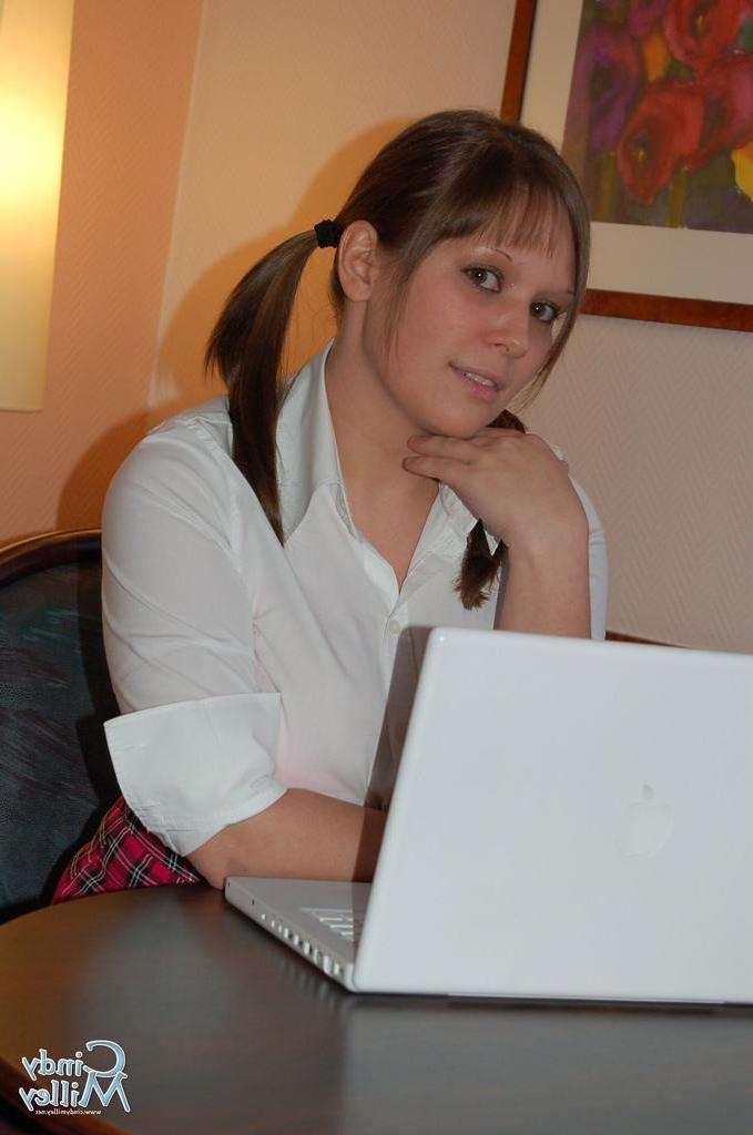 16P Cindy Milley innaughty  schoolgirl outfit