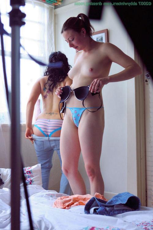 16P Secretly Watching Two Chicks Get Dressed After Girl On Girl Sex