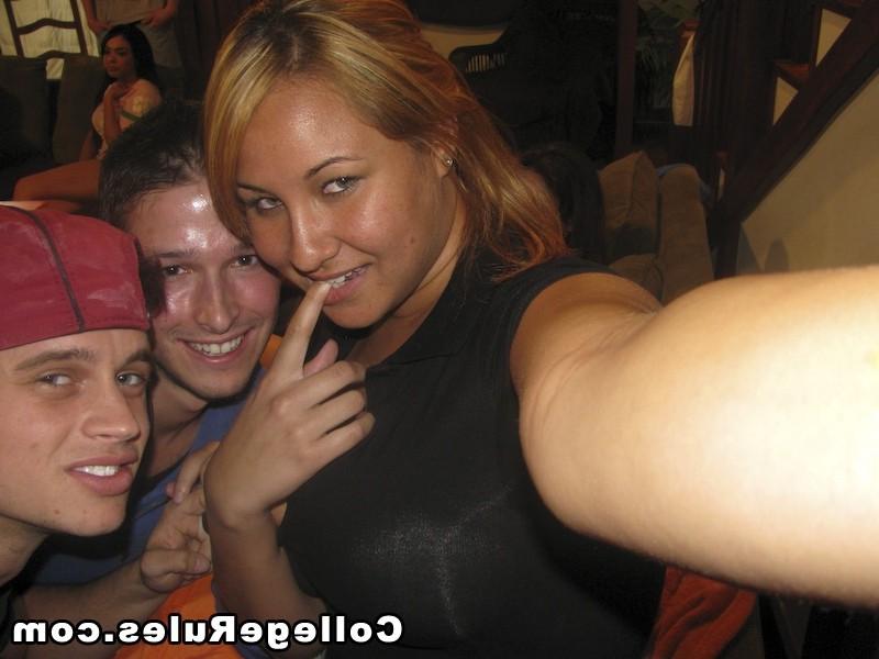 16P Smoking babes getting banged hard at college dorm party