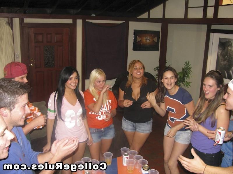 16P Smoking babes getting banged hard at college dorm party