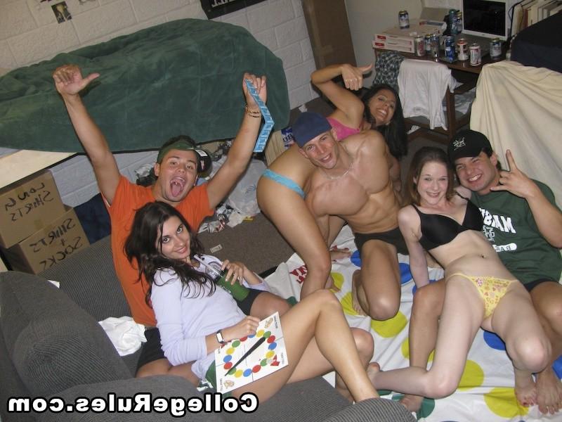 16P Smoking babes getting banged hard at college dorm party
