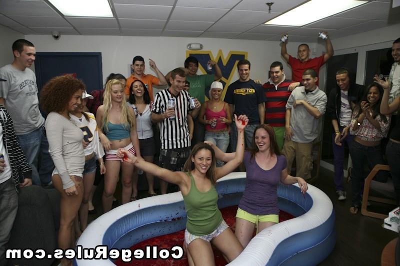 16P Smoking babes getting banged hard at college dorm party