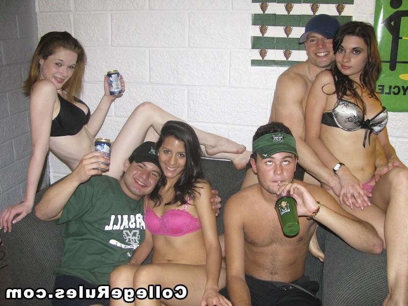 16P Smoking babes getting banged hard at college dorm party