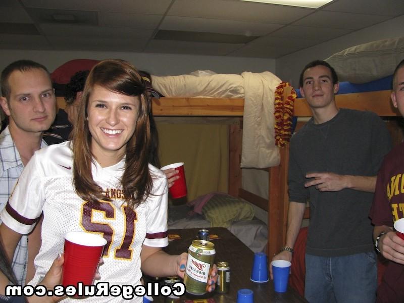 16P Smoking babes getting banged hard at college dorm party