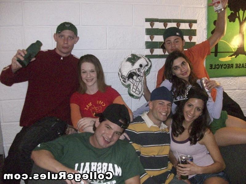 16P Smoking babes getting banged hard at college dorm party