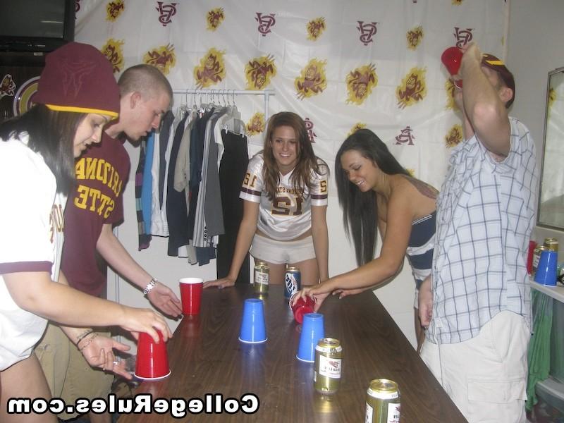 16P Smoking babes getting banged hard at college dorm party