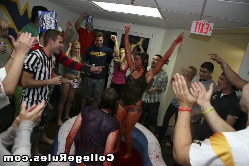 16P Watch hot double cock sucking group sex college dorm party