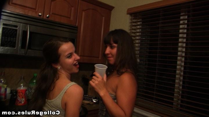 16P Smoking babes getting banged hard at college dorm party