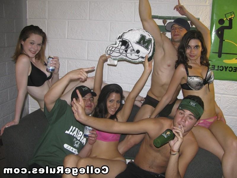 16P Smoking babes getting banged hard at college dorm party