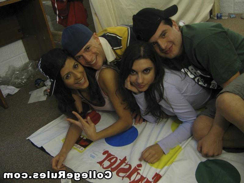 16P Smoking babes getting banged hard at college dorm party