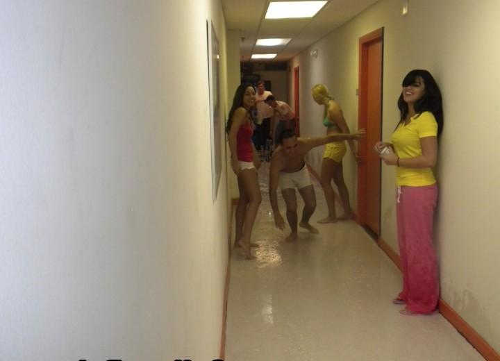 16P Smoking babes getting banged hard at college dorm party