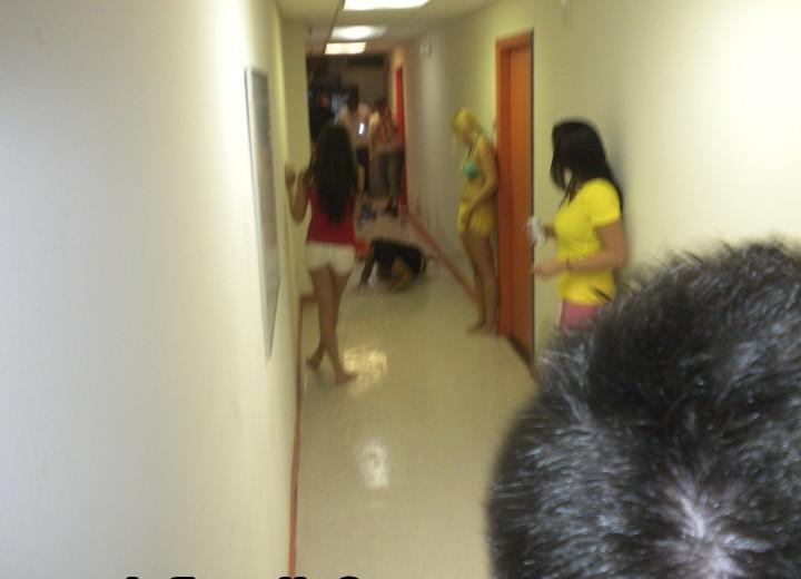 16P Smoking babes getting banged hard at college dorm party