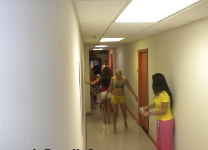 16P Smoking babes getting banged hard at college dorm party