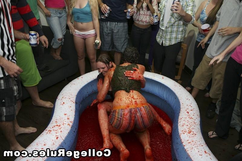 16P Smoking babes getting banged hard at college dorm party
