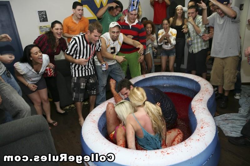16P Smoking babes getting banged hard at college dorm party