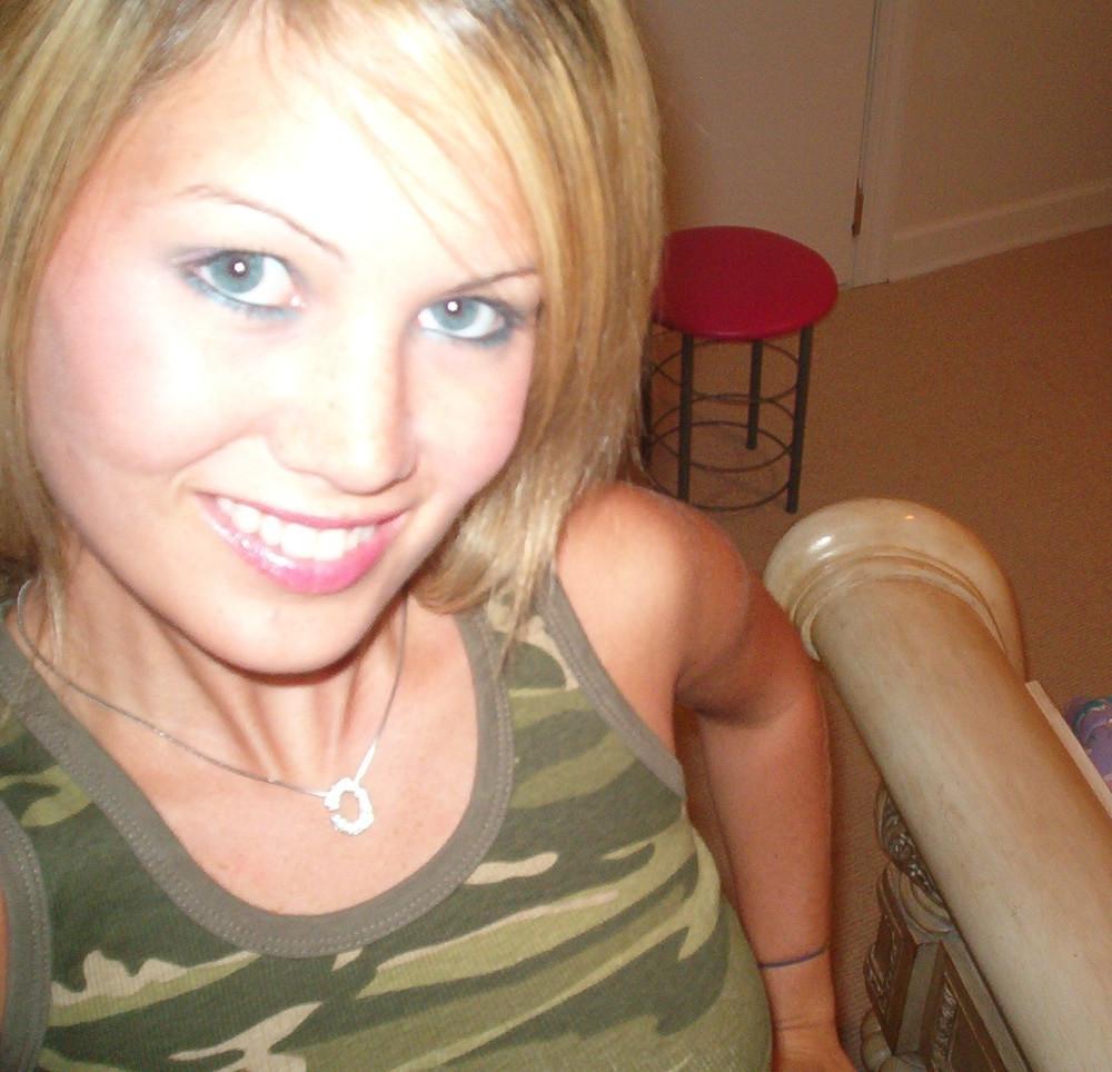 15P Amazing busty blonde teen showing tits and her secret place