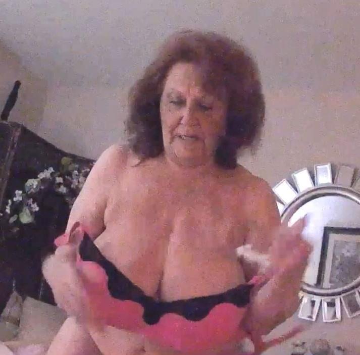 8P Granny Luvs Flashing Her Breasts