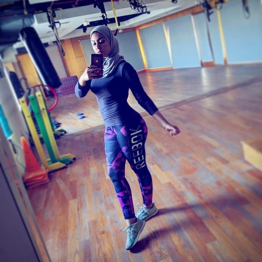 25P Ghada tarek sexy hijab fitness
