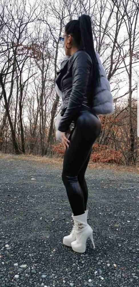 25P Leather slut sopieblack17 dressed like a cheap whore